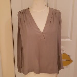 Free People Pale Green Short Sleeve Blouse